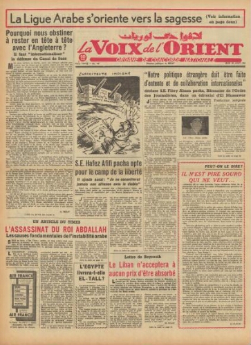 La Voix de l’Orient Vol.03 N°143 (30 août 1951)